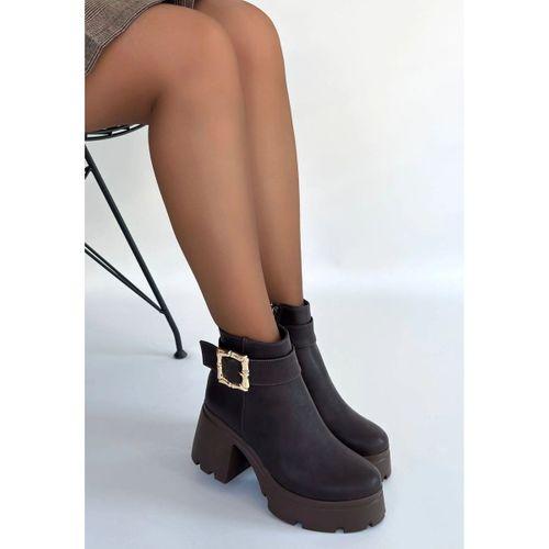 Pinma Acı Kahve Cilt Topuklu Bot