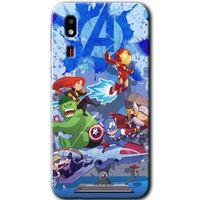 Galaxy A2 Core Kılıf HD Desen Baskılı Arka Kapak - Avengers Cartoon + Kırılmaz Cam