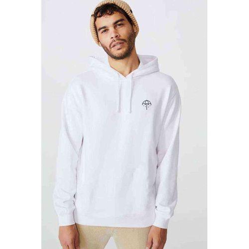 Me The Horizon Follow You Logo Baskılı Beyaz Erkek Kapşonlu Sweatshirt