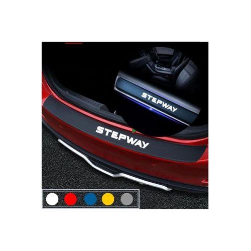 Dacia Stepway İçin Uyumlu Aksesuar Oto Bagaj Ve Kapı Eşiği Sticker (ECNRSHOP) Seti Karbon