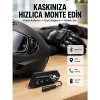 Bt22 Kask Bluetooth Kulaklık Su Geçirmez Motosiklet İletişim Sistemi Yeni Nesil