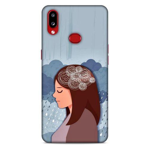 Samsung Galaxy A10s Kılıf Depresyon (30) Silicone Case Şeker Pembe Sarı