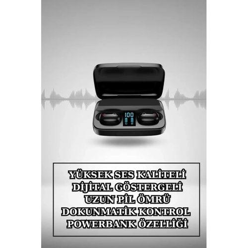 Wireless Şarjlı Pembe Akıllı Saat Ve Kablosuz Bluetooth Kulaklık Dokunmatik Kontrol