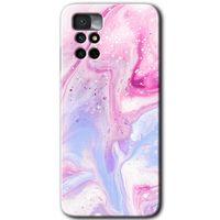 MRCİLETİSİM Xiaomi Redmi Note 11 4G Kılıf HD Desen Baskılı Arka Kapak+Temperli Cam - Kabarmış Leke