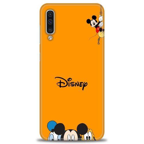 Samsung Galaxy A30S Kılıf HD Baskılı Kılıf - Turuncu Disney + Tam Ekran Koruyucu