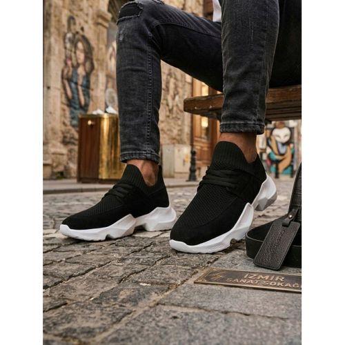 403 Yumuşak Triko Dokulu Yüksek Siyah Taban Spor Ayakkabı