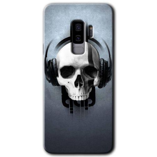 Samsung Galaxy S9 Plus HD Baskılı Kılıf + 9D Tam Ekran Koruyucu - Müzik Kurukafa