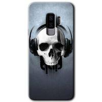 Samsung Galaxy S9 Plus HD Baskılı Kılıf + 9D Tam Ekran Koruyucu - Müzik Kurukafa