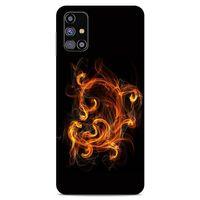 Lopard Samsung Galaxy M31s Uyumlu Kılıf FireX (25) Antişok Kapak Ateş Kırmızı