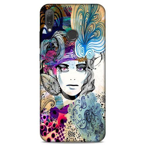 Lopard Huawei Y9 2019 Uyumlu Kılıf Sürreal Yüzler ♀ (20) Koruyucu Kılıf Desenli
