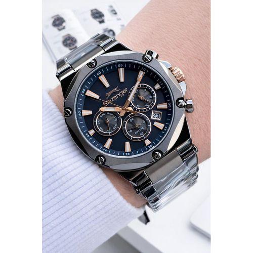 Slazenger İtalyan Tasarım Bileklik Hediyeli 2 Yıl Garantili 10 Atm Çelik Erkek Kol Saat ESL.2501.03