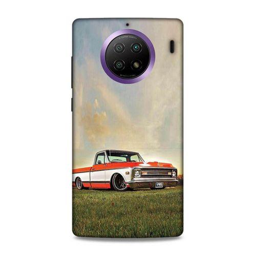 Lopard Xiaomi Redmi Note 9 5g Uyumlu Kılıf PickUpX (29) Arka Koruma Kılıfı Turuncu Beyaz