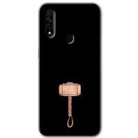 Oppo A31 Kılıf Baskılı Arka Kapak - Thor Çekiç +Tam Ekran Koruyucu
