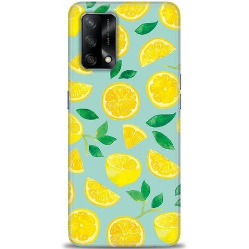 Oppo A74 Kılıf HD Baskılı Kılıf - Limon Dilimleri + Tam Ekran Koruyucu
