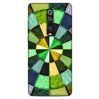 Xiaomi Mi 9T Kılıf Patchwork (36) Glitter Kılıf Yeşil Tonları