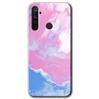 MRCİLETİSİM Realme 5i Kılıf Kapak - Liquid Lekeler Art +Hayalet Ekran Yandan Gözükmez