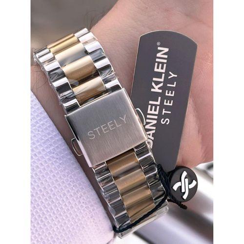 Daniel Klein Erkek Kol Saati 30 Metre Suya Dayanıklı Çelik Kordon + Bileklik Hediyeli VS.BLKT.0653