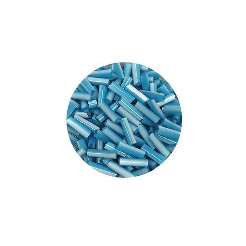Uzun Boru Kesme Boncuk Çap 2mm Uzunluk 10 mm - 20 Gram - Açık Mavi Beyaz - BNC240