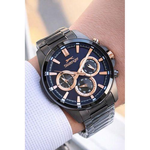 Slazenger Çelik Kordon İç Fonksiyonları Aktif 10 Atm+Bileklik Hediyeli Erkek Kol Saati VS.BLKT.0795