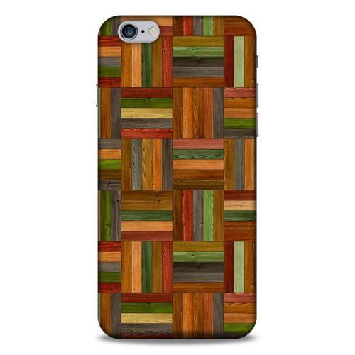 Lopard Apple Iphone 6 Plus Uyumlu Kılıf Wood'X (21) Koruyucu Kapak Baskılı