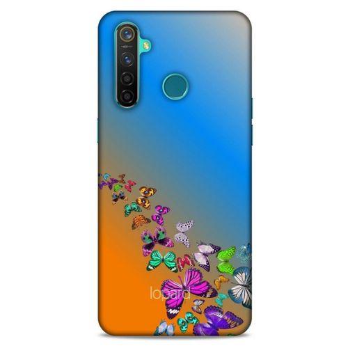Oppo Realme 5 Pro Kılıf Kelebek Etkisi (50) Shockproof Kılıf Bordo Pembe