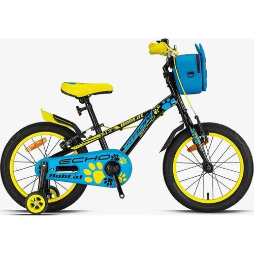 Kron Bobcat 16 Jant Erkek Çocuk Bisikleti Siyah-Mavi/Açık Sarı