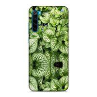 Xiaomi Redmi Note 8T Kılıf Mavi Cicekli Yapraklar Arka Kapak Silikon Koruma Full Koruyucu