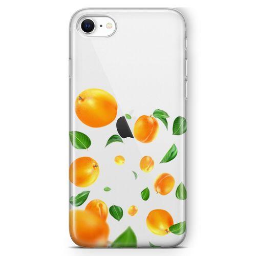 Apple iPhone SE 2020 Kılıf Kayısılar Arka Kapak Koruma Desenli Full Koruyucu