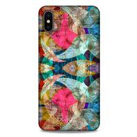 Apple iPhone XS Max Kılıf Pastel Renkler (10) Full Koruma Kılıfı Fuşya Yeşil