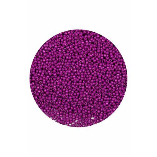Fuşya Renk 4 mm Yaklaşık 660 adet / 60 gram Cam Boncuk Oya Yazma Bileklik ve Kolye
