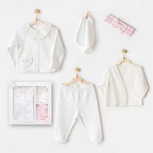 Cuddly Bunny Bear 5'li Hastane Çıkışı Ecru Pink