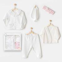 Cuddly Bunny Bear 5'li Hastane Çıkışı Ecru Pink