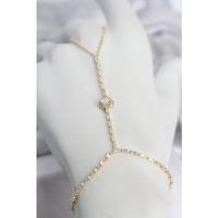 Gold Renk Pirinç Zirkon Taşlı Kalp Model Şahmeran