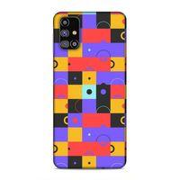Samsung Galaxy M31s Uyumlu Kılıf Insomnia (37) Silicone Cover Mor Sarı