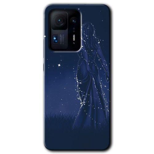 MRCİLETİSİM Xiaomi Mi Mix 4 Kılıf HD Desen Baskılı Arka Kapak+Temperli Cam - Gecenin Kraliçesi