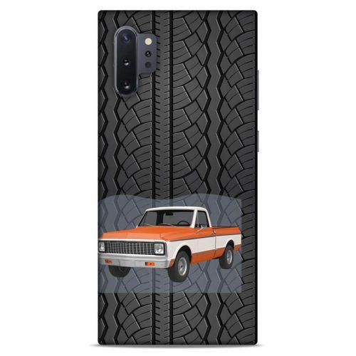 Lopard Samsung Galaxy Note 10 Plus Uyumlu Kılıf PickUpX (11) Tam Koruma Turuncu Beyaz