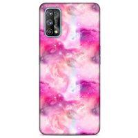 Mermer Desenli (5) Tema Koruma Kabı Fuşya Oppo Realme 7 Pro Kılıf