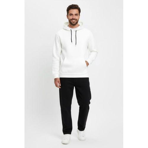 Erkek Kapşonlu Rahat Kalıp İçi Polarlı 3 iplik Kalın SweatShırt spr25sw55