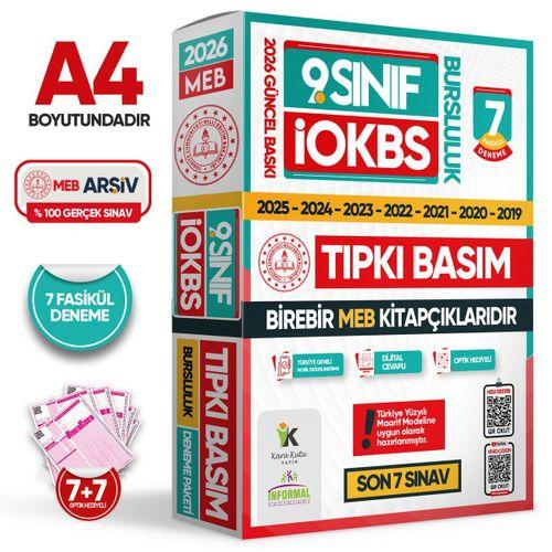 2026 9 Sınıf İOKBS (BURSLULUK SINAVI) MEB Çıkmış Soru Tıpkı Basım Deneme Paketi 7li Türkiye Geneli