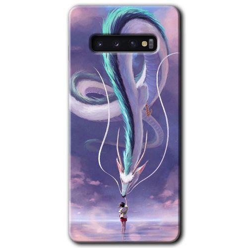 MRCİLETİSİM MRCİLETİSİM Samsung Galaxy S10 Kılıf HD Desen Baskılı Arka Kapak + Temperli Cam - Dragon Snake