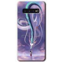 MRCİLETİSİM MRCİLETİSİM Samsung Galaxy S10 Kılıf HD Desen Baskılı Arka Kapak + Temperli Cam - Dragon Snake