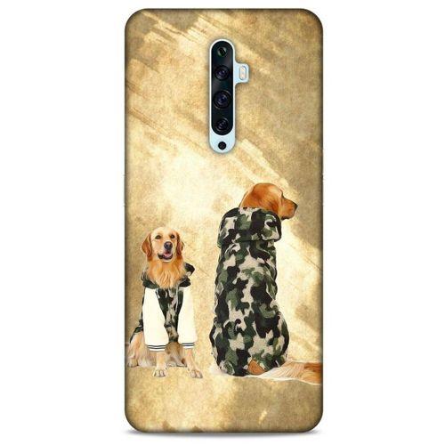 Oppo Reno 2z Kılıf Köpek Kıyafetleri (32) Soft Silikon Kılıf Golden Kapişonlu Polar