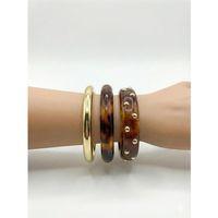 3'Lü Set Bilezik - Kahverengi