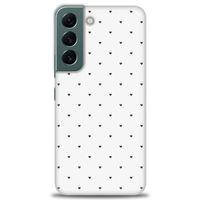 Samsung Galaxy S22 Kılıf HD Baskılı Kılıf - Minik Siyah Kalp + Tam Ekran Koruyucu