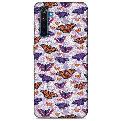 Oppo Realme 6 Kılıf Kelebek Etkisi (45) Liquid Air Kılıf Mavi Toz Pembe