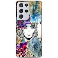 Lopard Samsung Galaxy S21 Ultra Uyumlu Kılıf Sürreal Yüzler ♀ (20) Koruyucu Kılıf Desenli