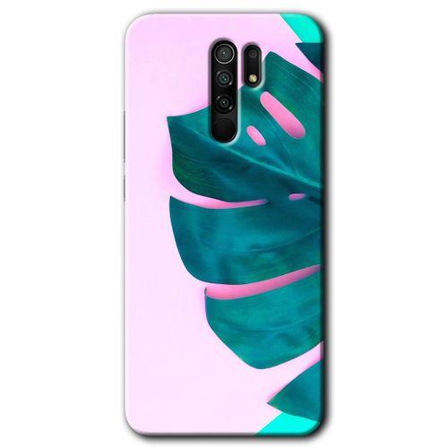 Xiaomi Redmi 9 Kılıf Baskılı Kapak - 3D Yaprak +Tam Kaplayan Mat Seramik
