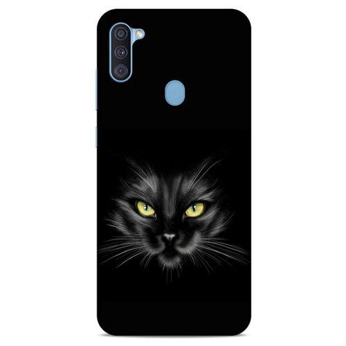 Lopard Samsung Galaxy A11 Uyumlu Kılıf Kediler (45) Liquid Air Kılıf Sarı Asalet