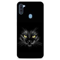 Lopard Samsung Galaxy A11 Uyumlu Kılıf Kediler (45) Liquid Air Kılıf Sarı Asalet