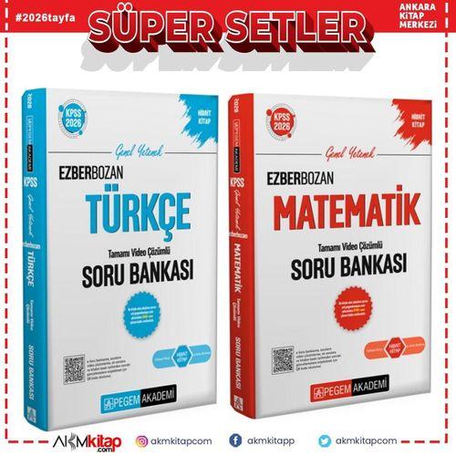Pegem Yayınları 2026 KPSS Türkçe ve Matematik Soru Bankası Seti 2 Kitap
